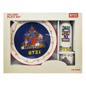 BT21 HOLIDAY MILK AND COOKIE SERVING SET